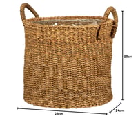 Kvetináč Scheurich Seagrass 27 z morskej trávy s úchytkami, farba Nut, priemer 28 cm, výška 24 cm, objem 13,1 litra 6