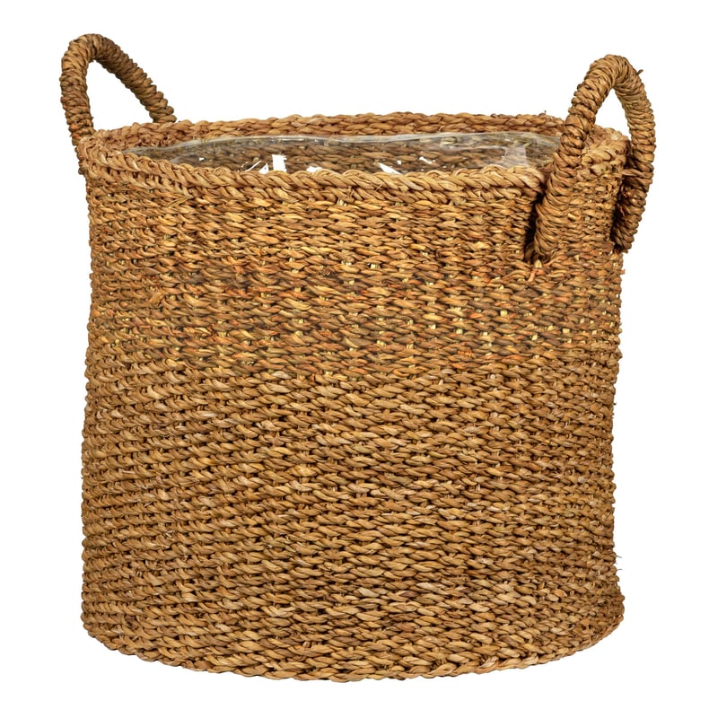 Kvetináč Scheurich Seagrass 27 z morskej trávy s úchytkami, farba Nut, priemer 28 cm, výška 24 cm, objem 13,1 litra