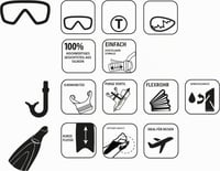 Detský šnorchlovací set Schildkröt Bermuda, 3-dielny - maska, šnorchel, plutvy - veľkosť L-XL 33-38 (EU), zelený 6