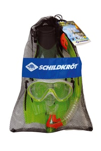 Detský šnorchlovací set Schildkröt Bermuda, 3-dielny - maska, šnorchel, plutvy - veľkosť L-XL 33-38 (EU), zelený 7