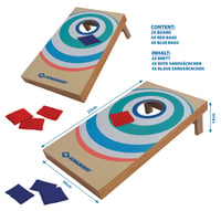 Schildkröt Cornhole FSC MDF fa dobójáték szett – 2 tábla (52x30x14 cm) és 8 homokzsák – kerti és szabadtéri szórakozás 2