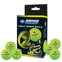 Set 6 mingi de ping-pong Schildkröt Donic Poly 40+, fluorescente, care strălucesc în întuneric, verde deschis 1
