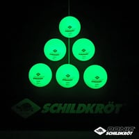 Set 6 mingi de ping-pong Schildkröt Donic Poly 40+, fluorescente, care strălucesc în întuneric, verde deschis 4