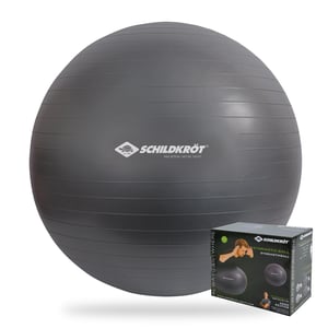 Schildkröt gimnastička lopta 75 cm, antracit – joga, ravnoteža, fizioterapija i uredsko sjedenje, nosivost do 120 kg, s pumpom