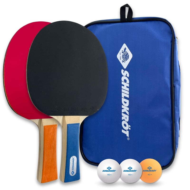 Set Tenis de Masă Schildkröt pentru 2 Jucători - 2 Palete, 3 Mingi, cu Husă, Calitate pentru Hobby