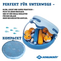 Magnetická rybárska hra Schildkröt pre deti – 2 teleskopické udice, 6 rýb a skladacie vedierko s podvodným motívom – bez obsahu BPA 3