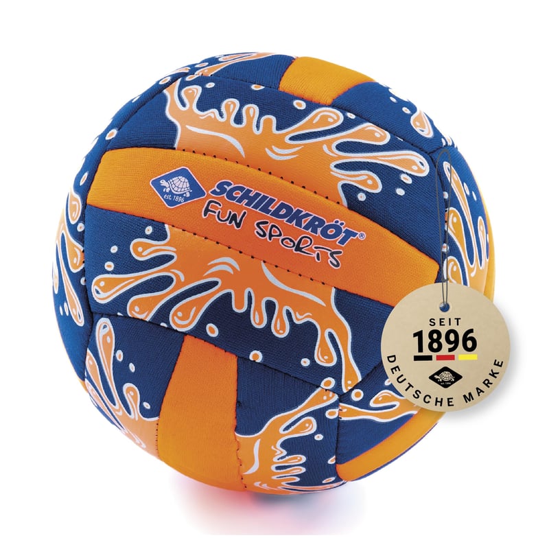 Plážová lopta Schildkröt Mini, veľkosť 2, Ø 14 cm, protišmykový textilný povrch, odolná voči slanej vode, pre malé deti