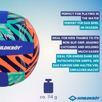 Schildkröt neoprénová mini plážová volejbalová lopta veľkosť 2, priemer 15 cm, odolná voči slanej vode, protišmykový mäkký povrch pre deti a rodinu 3