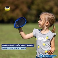 Sada neoprénových lôpt so suchým zipsom Schildkröt – 2 chyť a drž rukavice s nastaviteľným remienkom na zápästie, 1 loptička (Ø 6,25 cm), so sieťovanou taškou, hra na pláž a do záhrady 3