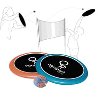 Set Schildkröt Ogo Sport – 2 discuri moi (Ø 29 cm) și 1 minge, set clasic de joc de aruncare în aer liber 1