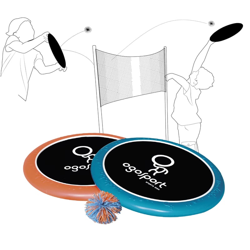 Set Schildkröt Ogo Sport – 2 discuri moi (Ø 29 cm) și 1 minge, set clasic de joc de aruncare în aer liber