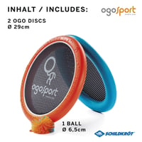 Set Schildkröt Ogo Sport – 2 discuri moi (Ø 29 cm) și 1 minge, set clasic de joc de aruncare în aer liber 3