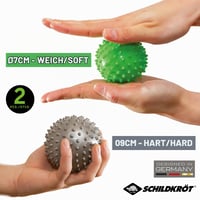 Set 2 Mingi de Masaj Schildkröt Spikey - Minge cu Țepi Dură și Moale pentru Gât, Spate, Picioare - Masaj Fascial și Puncte Trigger 2