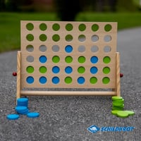 Schildkröt XXL Négy a nyerő stratégiai társasjáték fenntartható FSC fából, 3+ éves kortól, 2 játékos részére, 45,5×32,5×40 cm 5