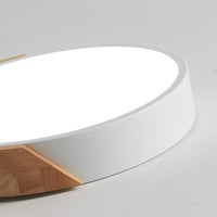 Schindora LED mennyezeti lámpa 24W kerek fa - hideg fehér 6000K - Ø30 cm 6