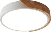 Schindora LED mennyezeti lámpa 24W kerek fa - hideg fehér 6000K - Ø30 cm 1