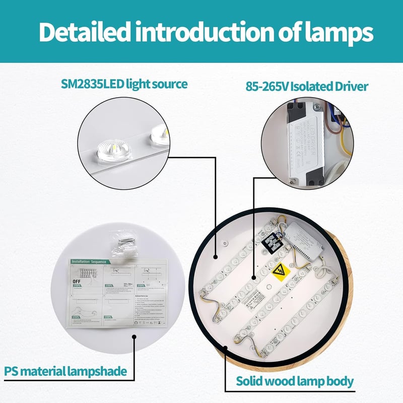 Schindora 24W LED mennyezeti lámpa 30cm meleg fehér 3000K nappali hálóhoz