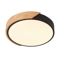 LED stropné svietidlo Schindora 24W teplá biela 3000K - drevo/akryl - Ø30 cm 1