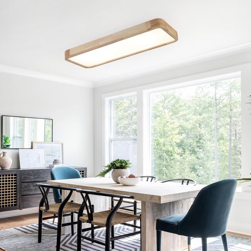 Schindora LED mennyezeti lámpa fa 100x30cm dimmelhető távirányítóval