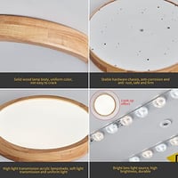 Schindora LED Mennyezeti Lámpa Kerek 40cm Meleg Fehér 28W 5