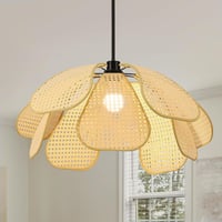 Schindora Vintage Boho Függőlámpa 80cm Kézzel Szőtt E27 Konyhához 1