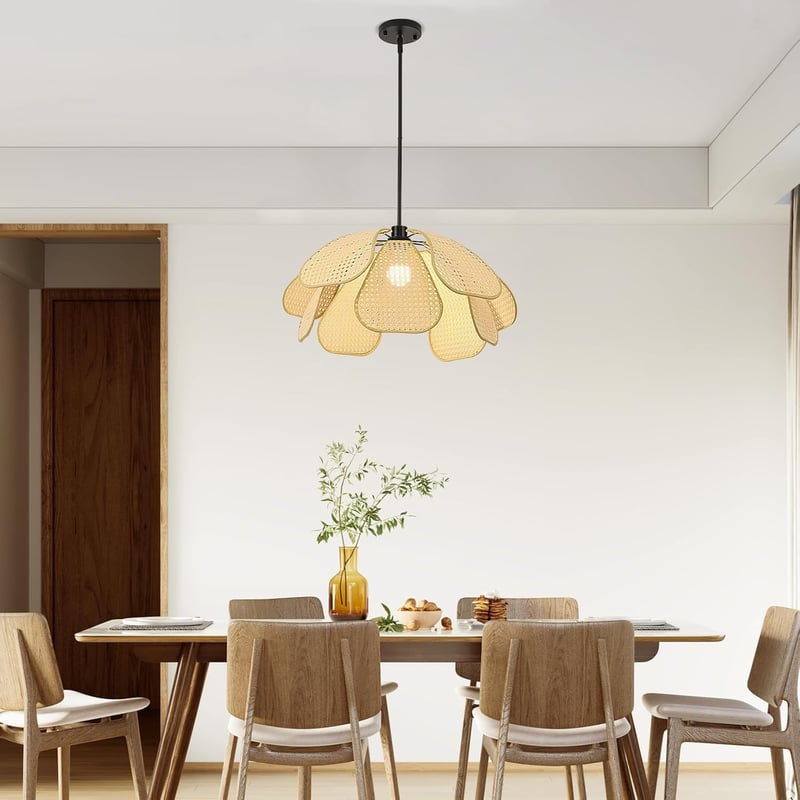 Schindora Vintage Boho Függőlámpa 80cm Kézzel Szőtt E27 Konyhához