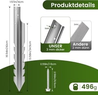 SCHINTILLO Talajhorgony Hintához 4db Galvanizált Acél 3mm 5