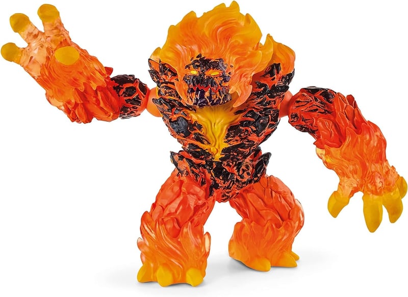 Figurină Schleich Eldrador Creatures Demon de Lavă 70145 cu brațe și maxilar articulate, monstru de colecție pentru copii, 23x8x14 cm