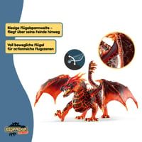 Figúrka Schleich ELDRADOR Creatures Lávový drak 70138 s pohyblivou čeľusťou a krídlami, 20x14x15 cm, pre dievčatá a chlapcov 5
