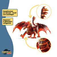 Figúrka Schleich ELDRADOR Creatures Lávový drak 70138 s pohyblivou čeľusťou a krídlami, 20x14x15 cm, pre dievčatá a chlapcov 4