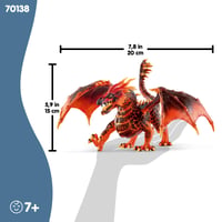 Figúrka Schleich ELDRADOR Creatures Lávový drak 70138 s pohyblivou čeľusťou a krídlami, 20x14x15 cm, pre dievčatá a chlapcov 6