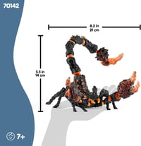 Schleich Eldrador Creatures Lávový škorpión s pohyblivými klepetami a žihadlom, 70142 fantasy figúrka pre chlapcov a dievčatá, od 7 rokov, 21x14x 5