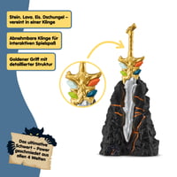 Schleich ELDRADOR Creatures štartovacia sada 72179 – Ohnivý bežec, Snehový vlk, Kamenné monštrum a Superzbraň – 5-dielna sada figúrok príšer od 7 rokov 8