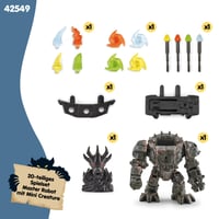 Hracia súprava Schleich ELDRADOR Master Robot Mini Creature 42549 s pohyblivými ramenami a tajnou skrýšou, od 7 rokov, 20 kusov 9
