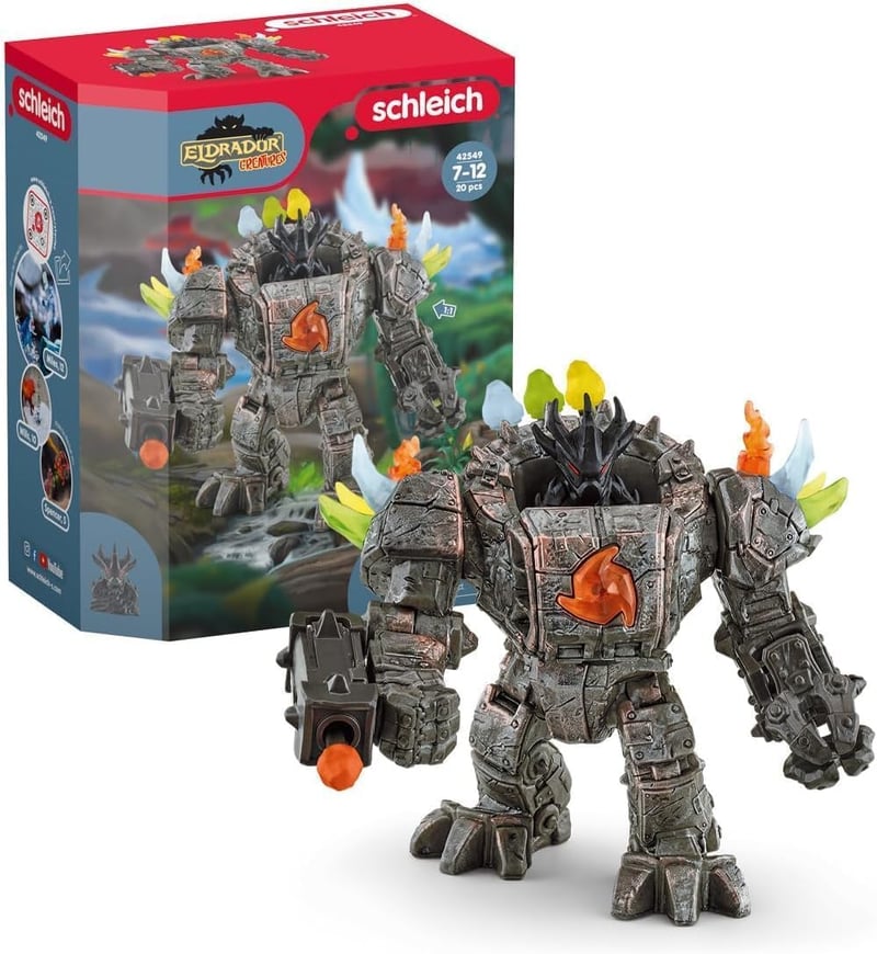 Hracia súprava Schleich ELDRADOR Master Robot Mini Creature 42549 s pohyblivými ramenami a tajnou skrýšou, od 7 rokov, 20 kusov