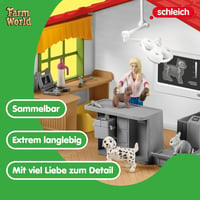 SCHLEICH Farm World Állatorvosi Rendelő Játékszett 43 Darabos - Állatorvossal, Lófigurával és Háziállatokkal, 3-8 Éves Gyerekeknek 3