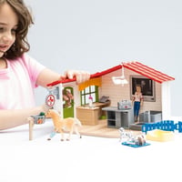 SCHLEICH Farm World Állatorvosi Rendelő Játékszett 43 Darabos - Állatorvossal, Lófigurával és Háziállatokkal, 3-8 Éves Gyerekeknek 6