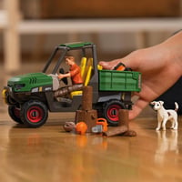 Set de joacă Schleich Farm World Forest Farmer cu vehicul 42659 – Fermierul Paul, câine, vehicul de teren și accesorii, 49 piese, de la 3 ani 2