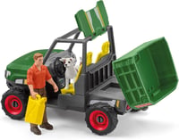 Set de joacă Schleich Farm World Forest Farmer cu vehicul 42659 – Fermierul Paul, câine, vehicul de teren și accesorii, 49 piese, de la 3 ani 8