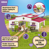 Schleich Horse Club 42344 Set za igru farma konja s figurama i konjima, komplet od 97 dijelova, za djecu od 5 godina i stariju 4