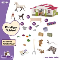 Schleich Horse Club 42344 Set za igru farma konja s figurama i konjima, komplet od 97 dijelova, za djecu od 5 godina i stariju 5