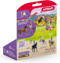 Schleich Horse Club Hannah a Cayenne 42711 jazdecký set s pohyblivou figúrkou dievčaťa a doplnkami pre deti od 5 rokov, 6-dielna súprava 10