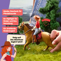 Schleich Horse Club Hannah a Cayenne 42711 jazdecký set s pohyblivou figúrkou dievčaťa a doplnkami pre deti od 5 rokov, 6-dielna súprava 7