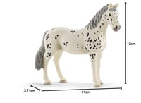 Figúrka koňa Schleich Horse Club Knabstrupper kobyla 13910 – detailne spracovaná figúrka koňa pre deti, 12x4x11 cm, darček pre dievčatá a chlapcov 5