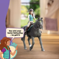 Set de joacă Schleich Horse Club Lisa și Storm 42712 cu figurină articulată și accesorii pentru echitație, 6 piese, începând cu vârsta de 5 ani 3