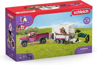 Herná súprava Schleich Horse Club Pick-up s prívesom pre kone 42346 – 38 dielov, auto, príves, kôň, 2 figúrky a doplnky, od 5 rokov 7