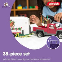 Herná súprava Schleich Horse Club Pick-up s prívesom pre kone 42346 – 38 dielov, auto, príves, kôň, 2 figúrky a doplnky, od 5 rokov 4