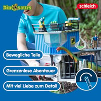 SCHLEICH Nagy Dinoszaurusz Kutatóállomás 72 részes játékszett 2 dinóval és Maxx kutatóval, 4-12 éves gyerekeknek 2