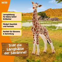 Schleich Wild Life Figúrka mláďaťa žirafy 14751 – Detailne spracovaná figúrka zvieratka pre deti od 3 rokov, 7x4x12 cm 6