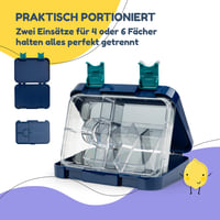 Schmatzfatz Junior Bento kutija za užinu za djecu - s uklonjivim umetkom, 4 ili 6 pretinaca, nepropusna, bez BPA, periva u perilici posuđa, za školu i vrtić 3